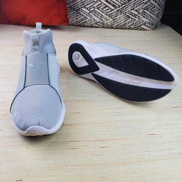 PUMA | Rebel Mid | Light Grey | Womens Cross Trainer Slip On Sneaker | Size 8 - Picture 3 of 7